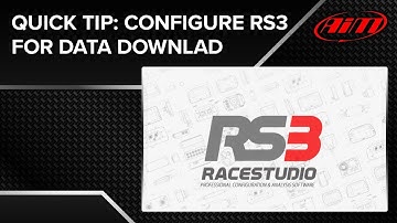AiM Race Studio 3 - Configuring RS3 for Data Download