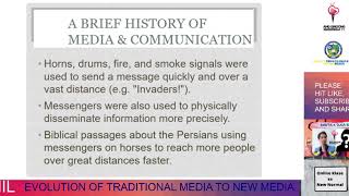 MIL Lesson 2 (Evolution of Traditional Media to New Media)