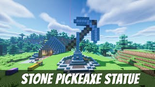 I MADE STONE PICKAXE STAUE  | MINECRAFT SURVIVAL TUTORIAL