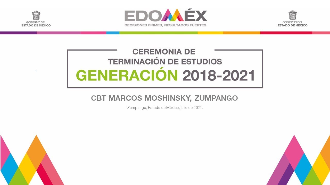 CBT MARCOS MOSHINSKY, ZUMPANGO CEREMONIA DE TERMINACIÓN DE ESTUDIOS