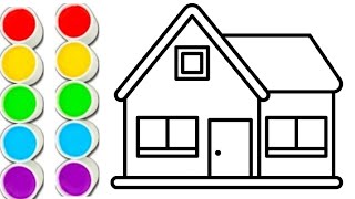 Dream house 🏡 for kids to draw n colour easily.