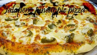 How to make dhaba style Roasted Garlic Pineapple Paneer Pizza recipe at home easily