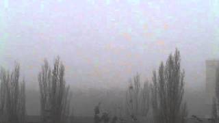 11-dec-2015 - Лисичанск, выстрелы за городом в тумане