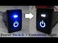 LED Push Button on-off Switch Power Symbol + Customize Light