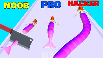 NOOB vs PRO vs HACKER in Mermaid Rush 3D