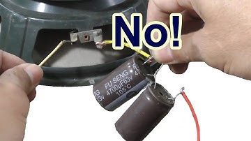 Speaker resistor capacitor 1000uf bass Before and after, Right and left