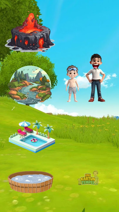𝗞𝗢𝗟𝗔𝗠 𝗔𝗣𝗜 ⁉️😱🤔 | Kartun Tempel #animasi #cartoon #kartun #tempel #funny #shorts