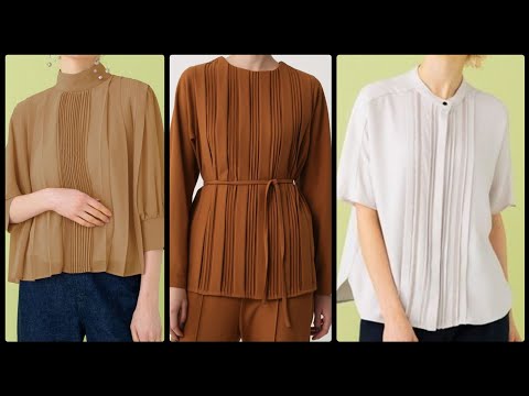 TOP 45 STYLISH CHIFFON SHIRTS AND BLOUSES DESIGNS FOR WORKING GIRLS AND WOMEN