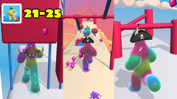 Blob Runner 3D Level 21-25 : Gameplay Walkthrough - Best Games