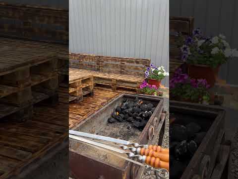 Наша зона отдыха ,сделали своими руками .Мебель из поддонов #мебельизподдонов#зонаотдыха#отдых