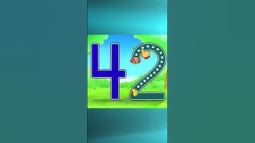 Count & Tracing - 123 Numbers | Learn the shape of number 42 #ytshorts #shorts