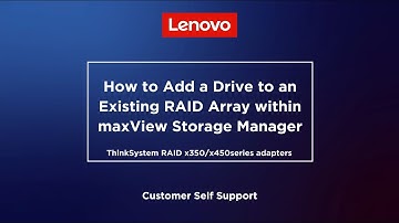 How to Add a Drive to an Existing RAID Array within maxView Storage Manager