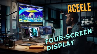 ACEELE Portable 4-Screen Display