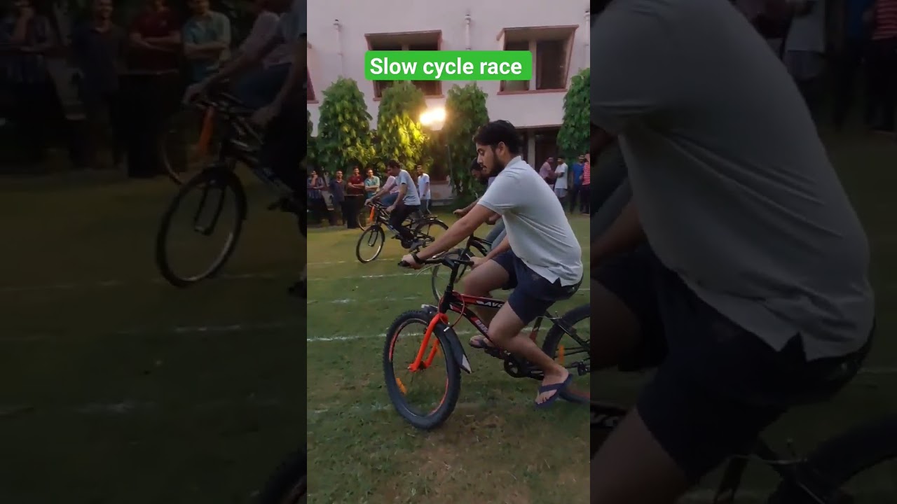 Slow cycle race at 