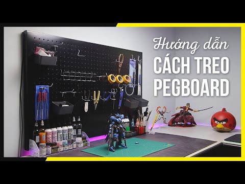 Video Cách treo Pegboard và hướng dẫn sử dụng set up Bảng... - youtube