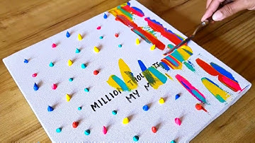 Easy Acrylic Painting Technique / Abstract Painting / Masking Tape Satisfying