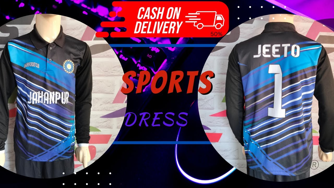 Cricket Shirt Jersey Color Uniform Customized Shirt Full Sublimation Blue 2  Piece Set - Cricket Best