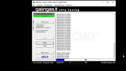 CMDFlash working on VW Arteon 2.0TSI 140kW model 2020 MG1CS111 bench / write @ Galingas chip tuning