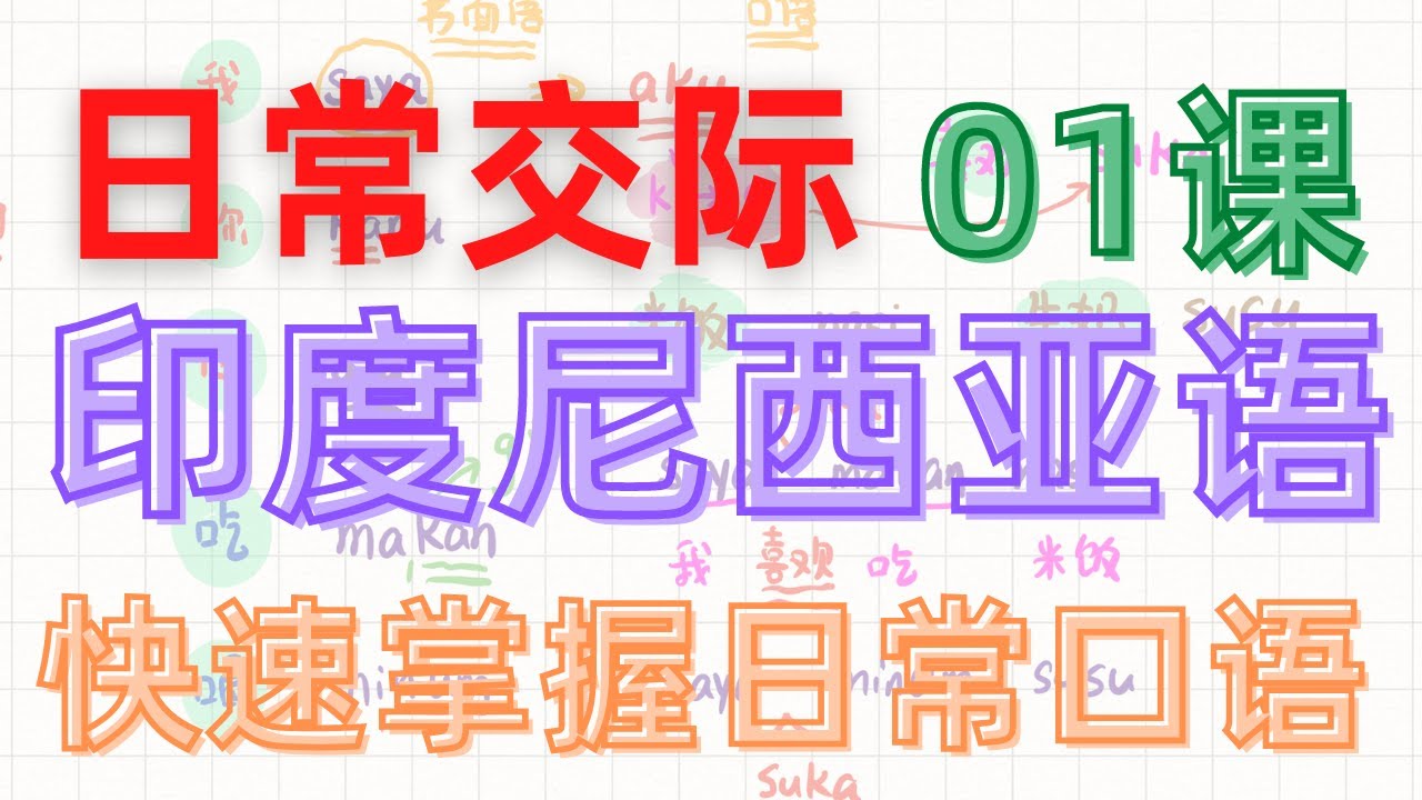 印尼文日常對話 01課｜東東印尼文｜學習印尼文｜Bahasa Indonesia