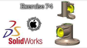 Solidworks tutorial exercise 74||Mechanical design in solidworks, autocad#cad #engineering #viral
