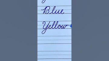 Yellow in cursive writing #cursivewriting #handwriting #calligraphy #lekwriting #shorts