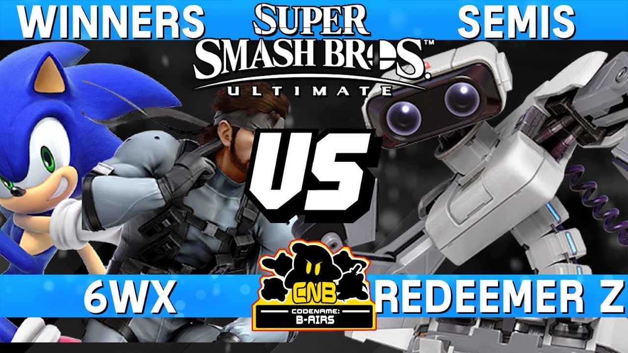 Smash Ultimate Tournament Match - Redeemer Z (ROB) v 6WX (Sonic / Snake) - CNB 169