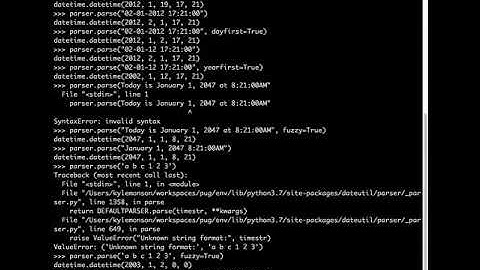 Python Dateutil Library - Feb 8, 2019