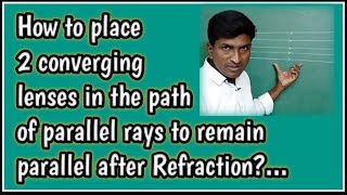 How to place two convex lenses in the path of parallel rays | Refraction of light at curved surfaces