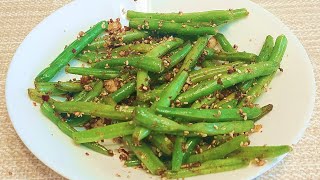 Garlic Green Beans With Sesame Seeds | Green beans Recipe