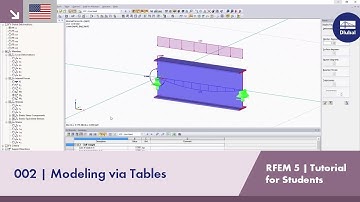 RFEM Tutorial for Students | 002 Modeling via Tables