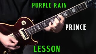 How To Play Purple Rain On Guitar By Prince Electric Guitar Lesson Tutorial