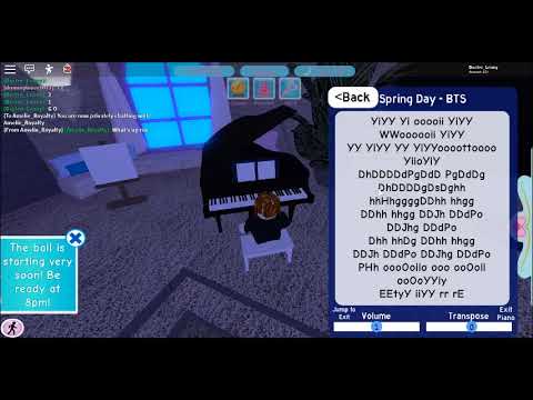 Playing Spring Day On The Royale High Piano Youtube - roblox piano song sheets from royale high