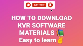 how to download kvr software materials & notes& syllabus📚 screenshot 1