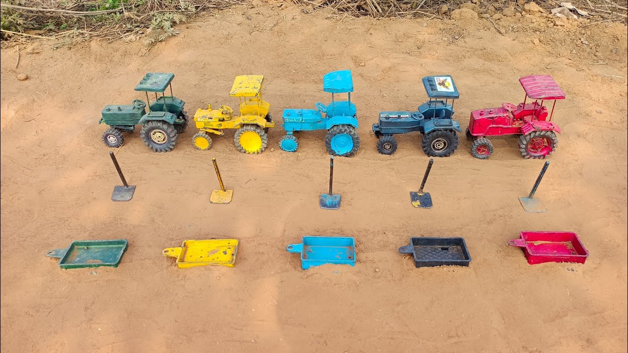 His trolley got stuck in the path of tractors and he was pulled out of the shed