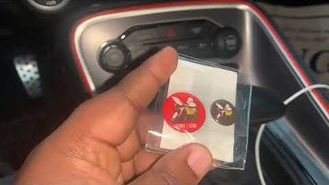 Installing a scat pack starter button decal overlay on my challenger ‼️🔥