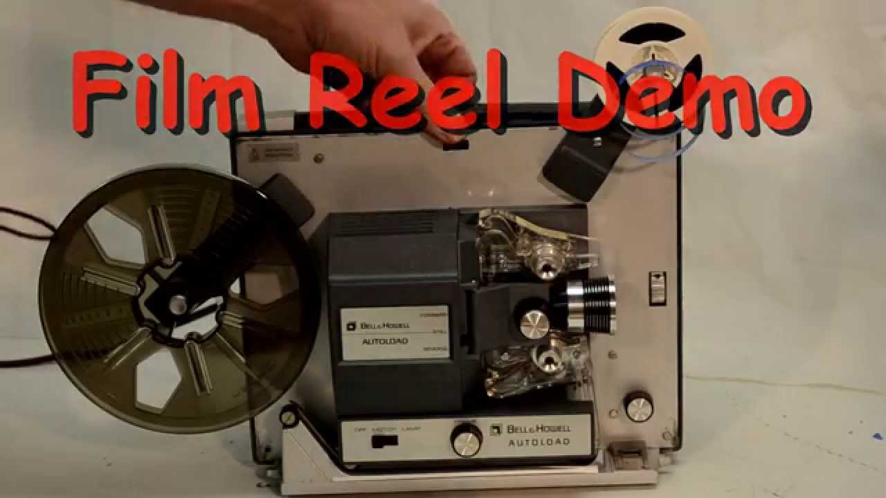 400' Movie Film Take-up and Storage Reel Demonstration on Bell & Howell  Super 8 Projector 