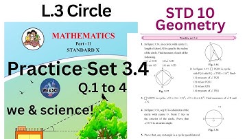 Practice Set 3.4 | Q.1 to 4 | L-3 Circle| Class 10th Maths Geometry