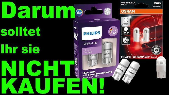💡 W5W LED im TEST! Osram Night Breaker LED - Philips Ultinon