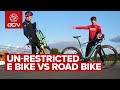 Just How Much Faster Is An Un-Restricted E Bike Than A Road Bike?