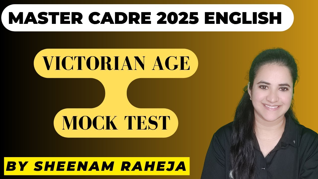 VICTORIAN AGE MOCK TEST -  MASTER CADRE MCQS REVISION #uppgt #uppgtenglish  #mastercadre
