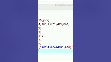 Arithmetic Operator in C #shorts #youtubeshorts