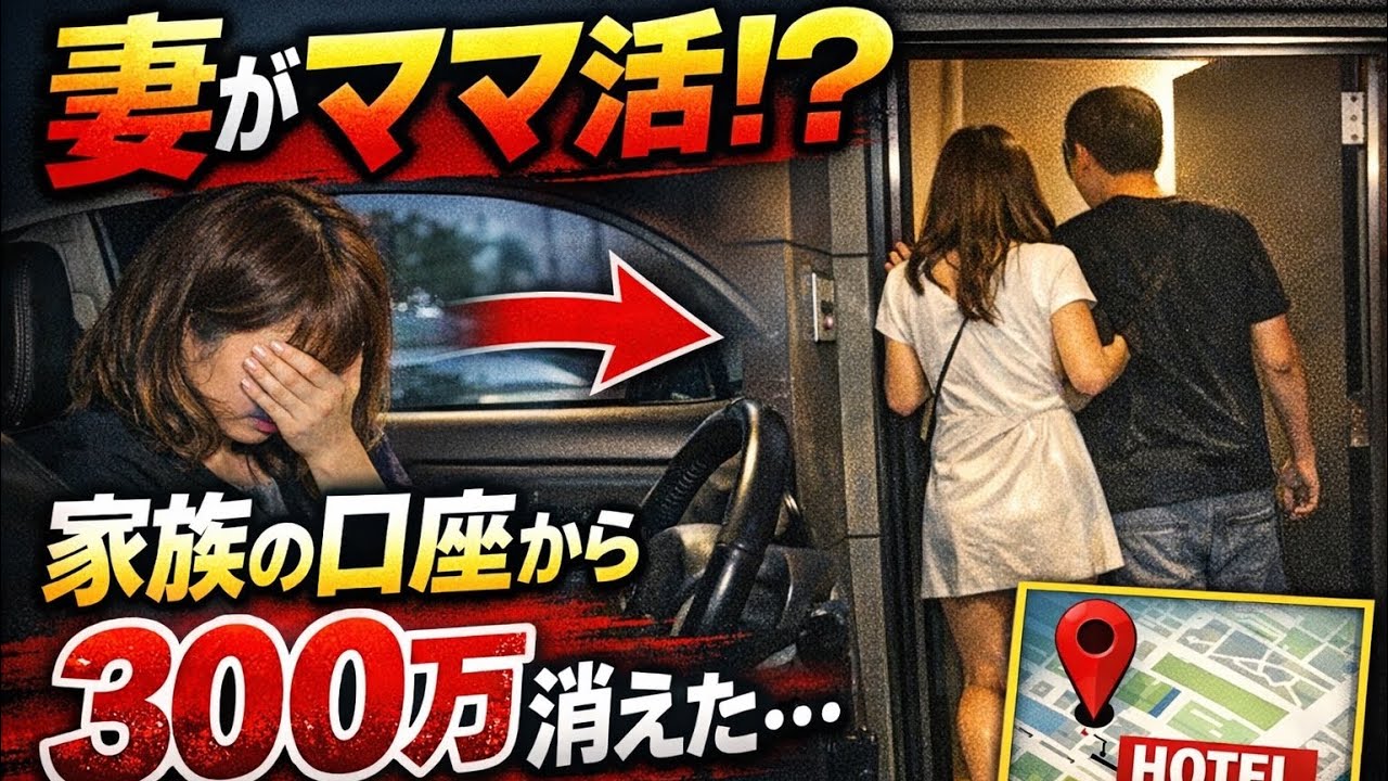 【衝撃】妻の支出が異常な理由はまさかの「ママ活」だった…｜共通口座が激減して発覚した真実...