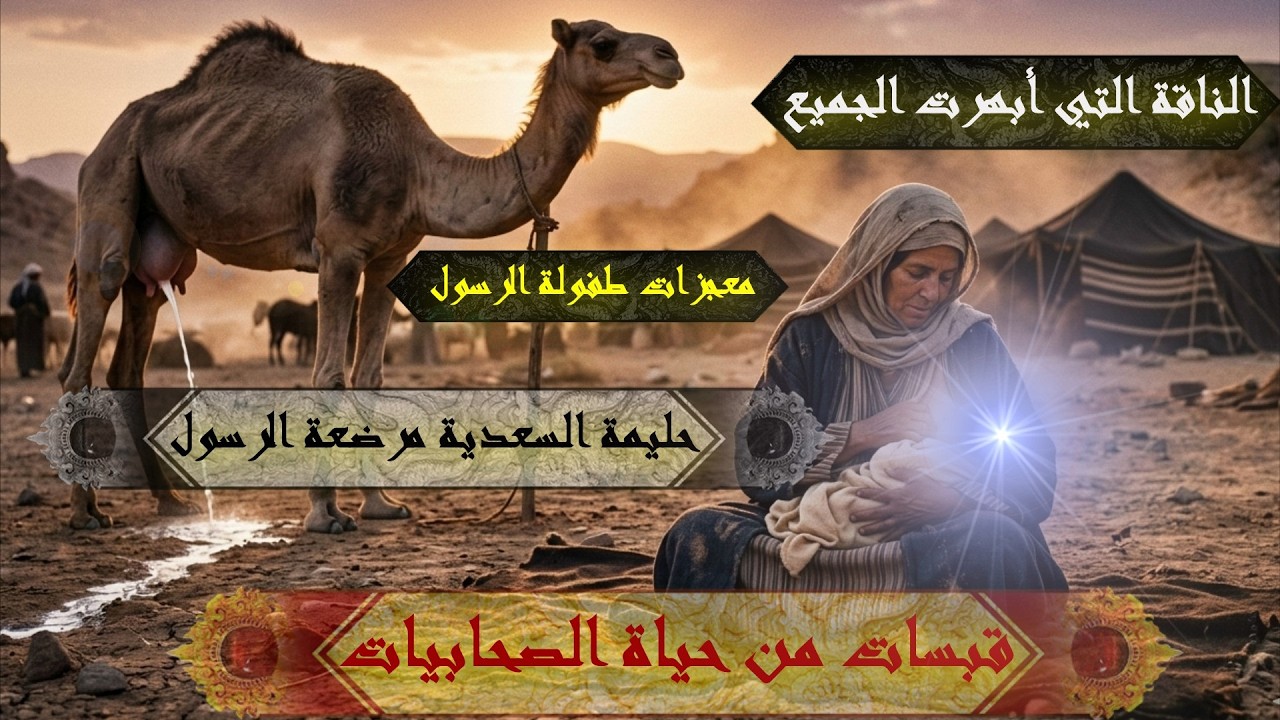 قصة حليمة السعدية مرضعة الرسول ومعجزات الناقة والحليب - قبسات من حياة الصحابة