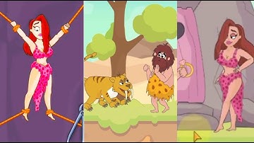 Comics Bob - Caveman Adventure All Levels Solutions Level 1-36- Android Gameplay Walkthrough.