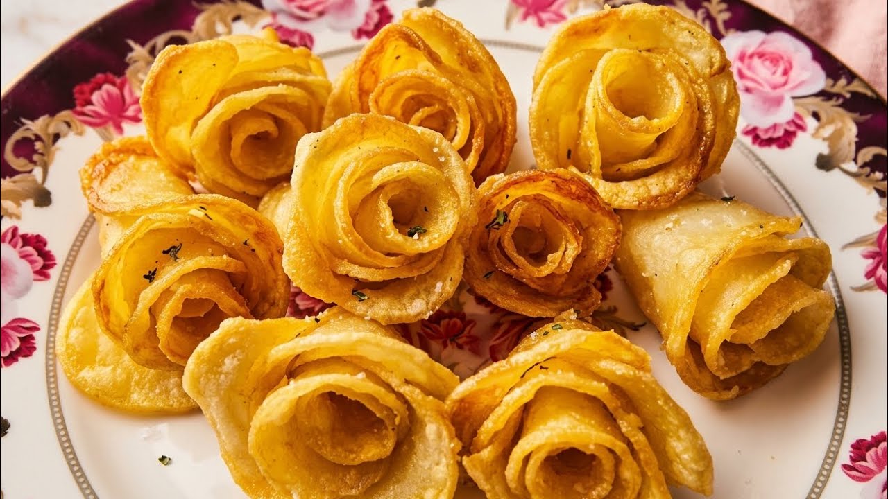 Potato rose fries recipe - ramzan special recipe - easy and tasty rose fries recipe 