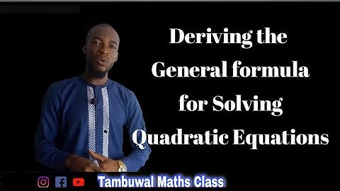 Hoe je de algemene formule voor het oplossen van een kwadratische vergelijking afleidt.