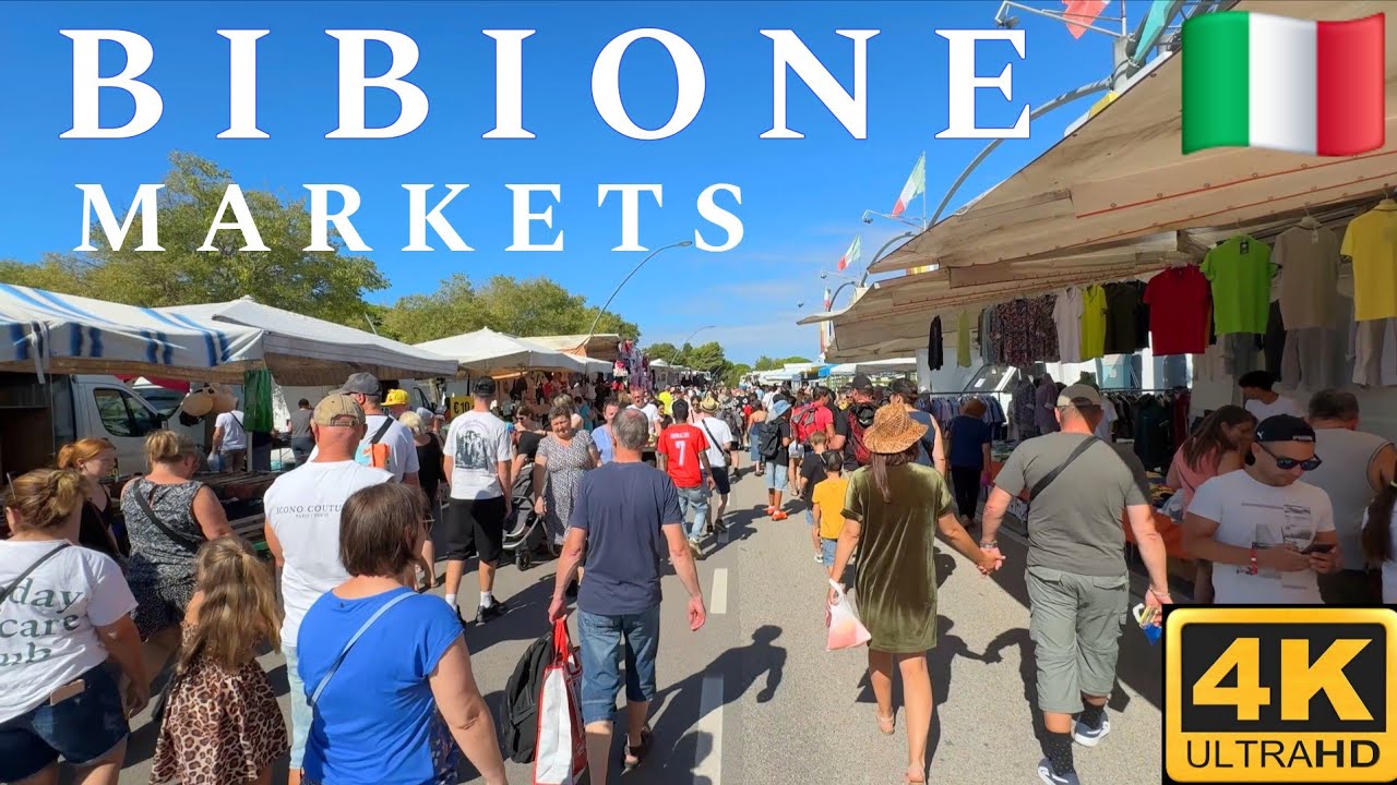 Bibione, Italy 🇮🇹 Bibione Markets Italy - Urlaub in Bibione Italien 4K UHD 