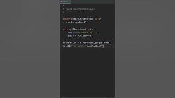 Watch Python Turn Your Voice Into Code!