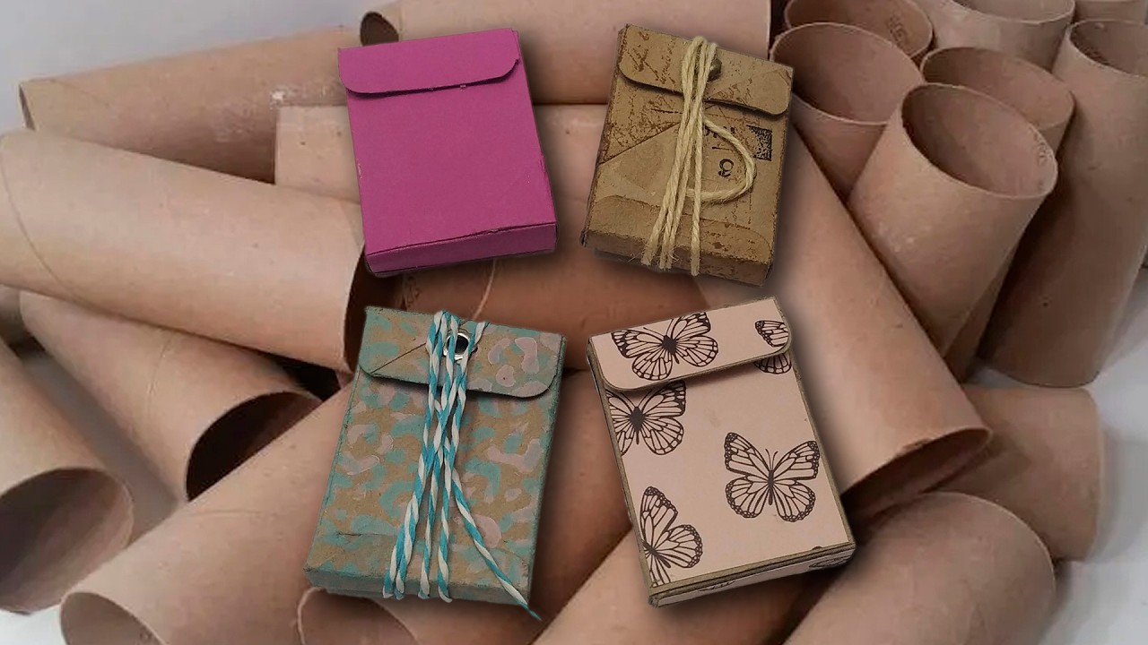 Convierte TUBOS de PAPEL HIGIÉNICO en preciosas CAJITAS ♻️ FÁCILES Y RÁPIDAS DE HACER 🤯