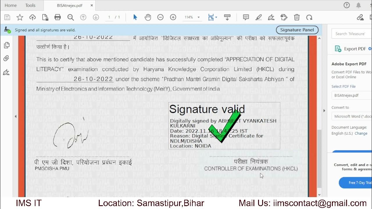 Digital Signature Validation Signature Valid YouTube